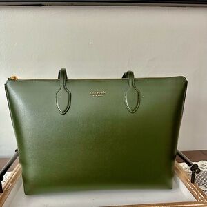 Kate Spade Olive Green Leather Handbag